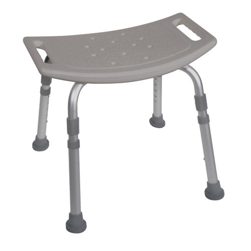 Shower Safety Bench W/O Back Tool-Free Assembly Grey Case/4