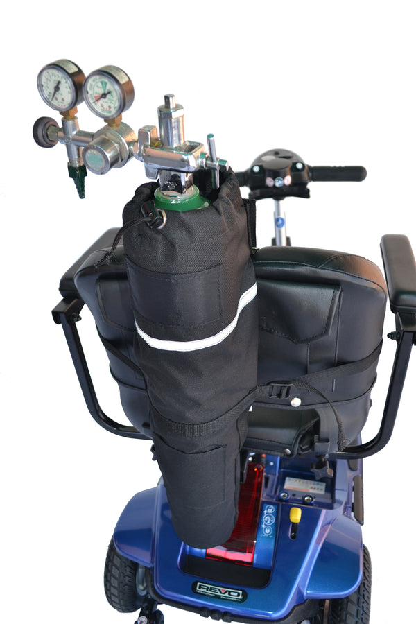 Oxygen Tank Holder for Mobility Scooters, Powerchairs, and Wheelchairs
